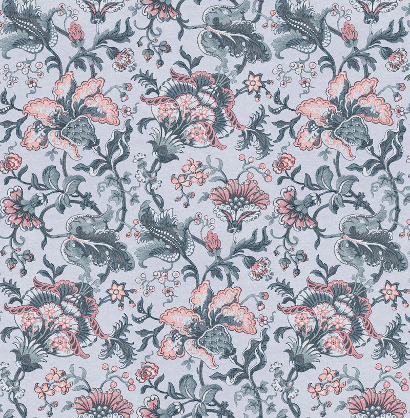 114909 Portia Pale Slate Wallpaper by Laura Ashley