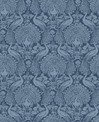 114910 Peacock Damask Dusky Seaspray Wallpaper by Laura Ashley