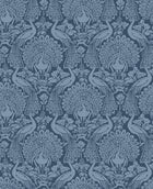114910 Peacock Damask Dusky Seaspray Wallpaper by Laura Ashley