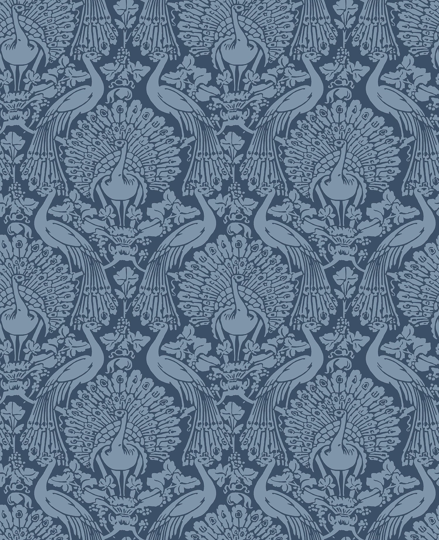 114910 Peacock Damask Dusky Seaspray Wallpaper by Laura Ashley