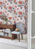 114912 Maryam Crimson Wallpaper by Laura Ashley