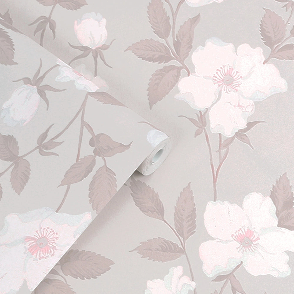 114918 Fleurir Sugared Violet Wallpaper by Laura Ashley