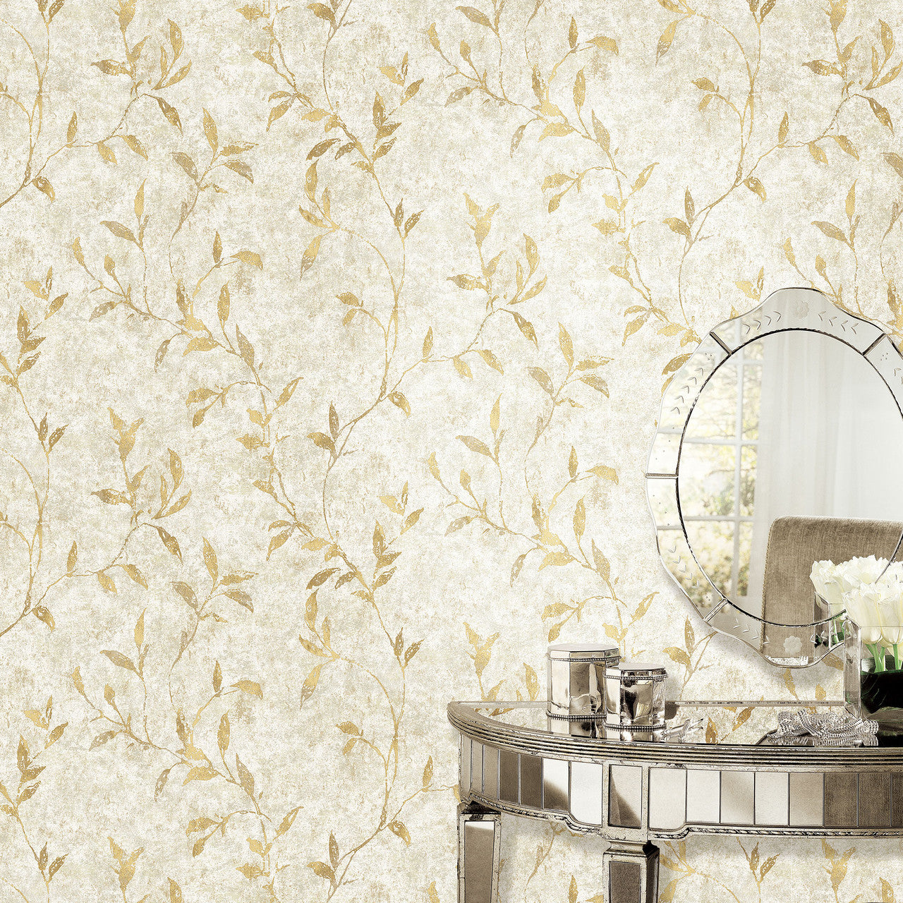 11502 Leaf Impression Elegance Wallpaper By Galerie