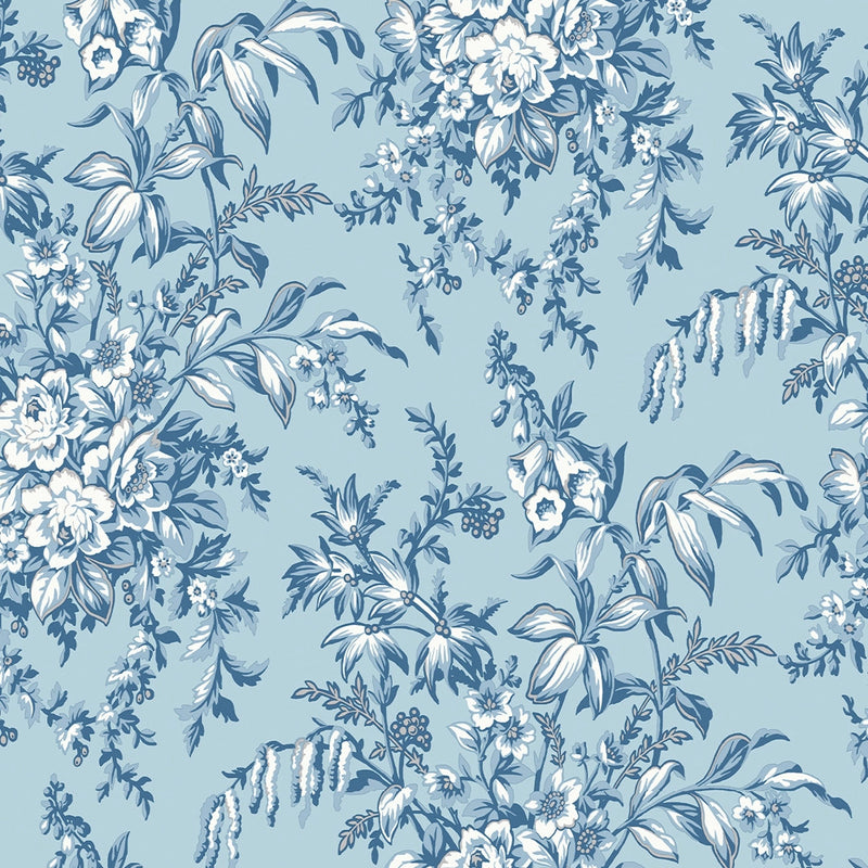 115251 Picardie Blue Sky Wallpaper by Laura Ashley