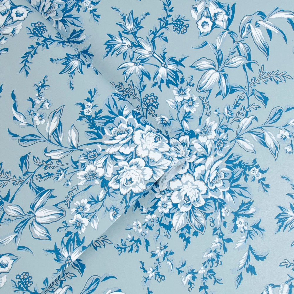 115251 Picardie Blue Sky Wallpaper by Laura Ashley