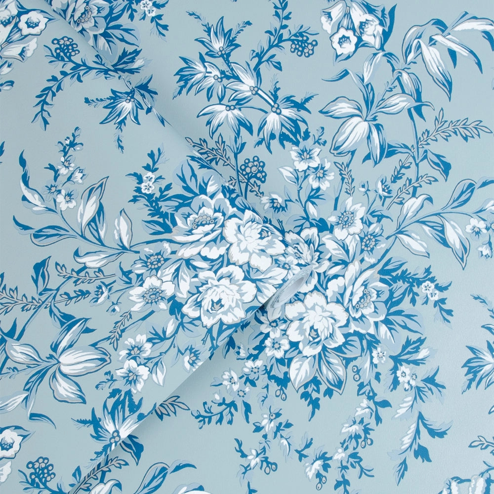 115251 Picardie Blue Sky Wallpaper by Laura Ashley