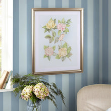 115252 Lille Matt Stripe Blue Sky Wallpaper by Laura Ashley