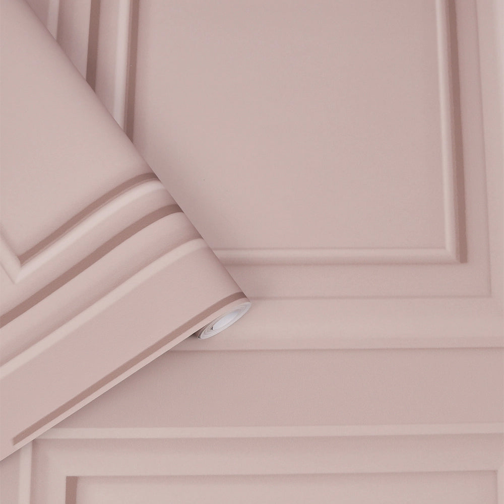 115257 Redbrook Wood Panel Wallpaper by Laura Ashley