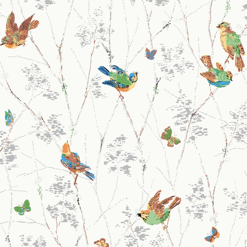 115260 Aviary Natural Wallpaper by Laura Ashley