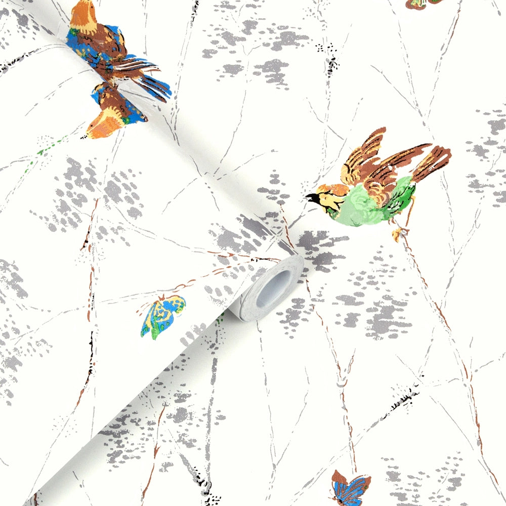 115260 Aviary Natural Wallpaper by Laura Ashley