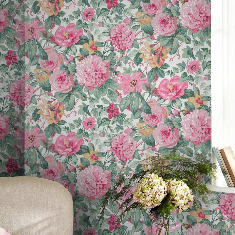 115263 Aveline Rose Wallpaper by Laura Ashley