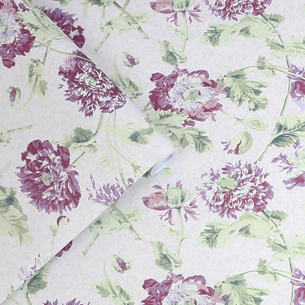 115268 Hepworth Grape Wallpaper by Laura Ashley