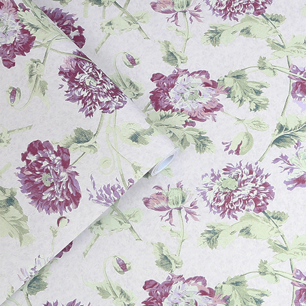 115268 Hepworth Grape Wallpaper by Laura Ashley
