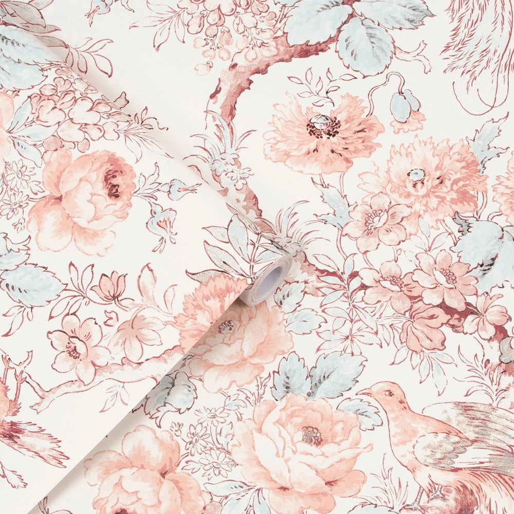 115269 Birtle Blush Wallpaper by Laura Ashley
