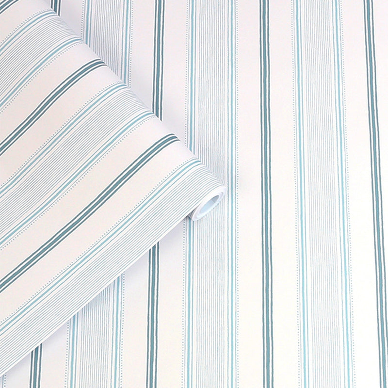 115271 Heacham Stripe Seaspray Wallpaper by Laura Ashley