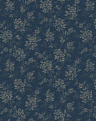 1177 Hip Rose Blue and Beige Wallpaper by Boråstapeter