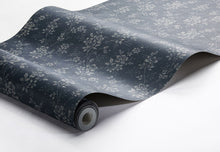1177 Hip Rose Blue and Beige Wallpaper by Boråstapeter