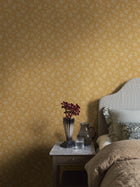 1178 Hip Rose Light Yellow and Beige Icons Wallpaper by Boråstapeter