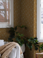 1178 Hip Rose Light Yellow and Beige Icons Wallpaper by Boråstapeter