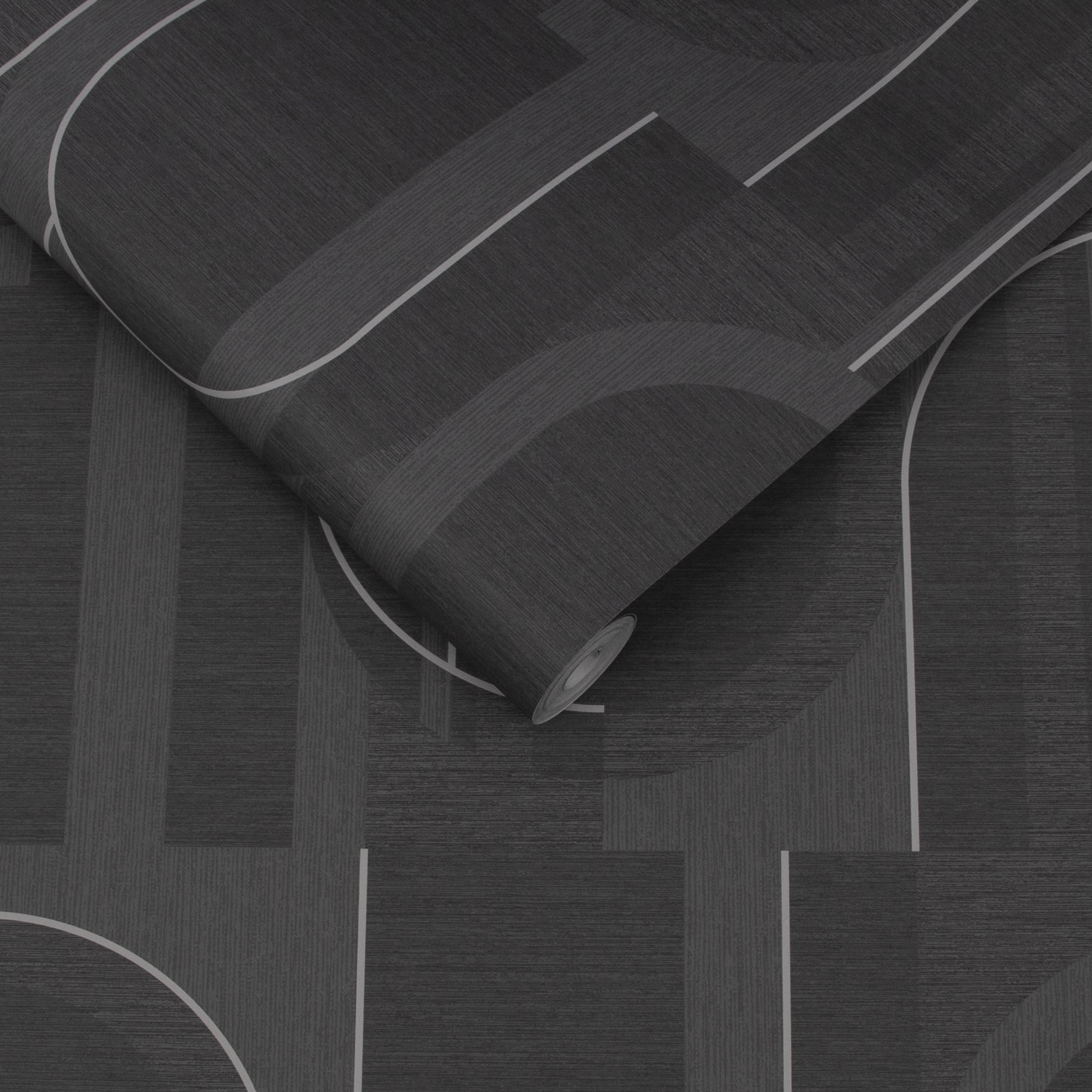 118014 Marcia Black Wallpaper by Graham and Brown