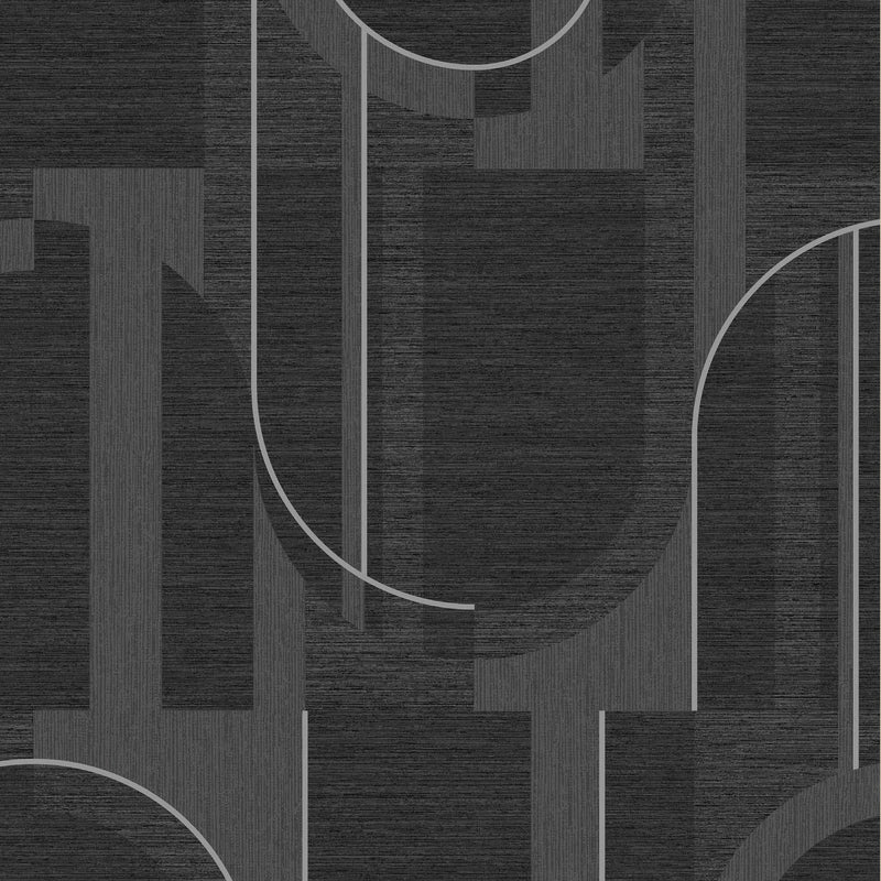 118014 Marcia Black Wallpaper by Graham and Brown