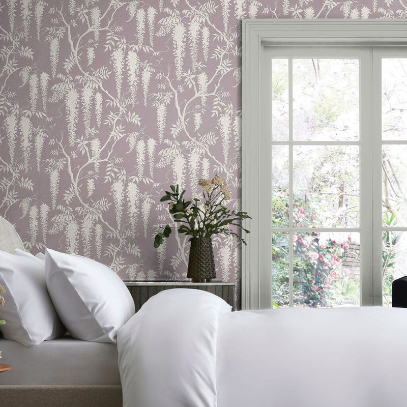 118253 Wisteria Trails Mauve Wallpaper by Next