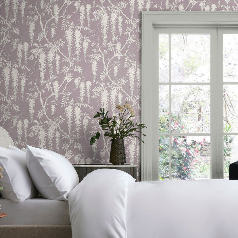 118253 Wisteria Trails Mauve Wallpaper by Next
