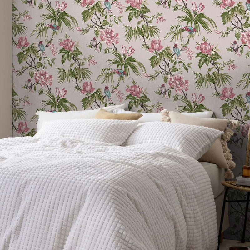 118255 Birds & Blooms Mauve Wallpaper by Next