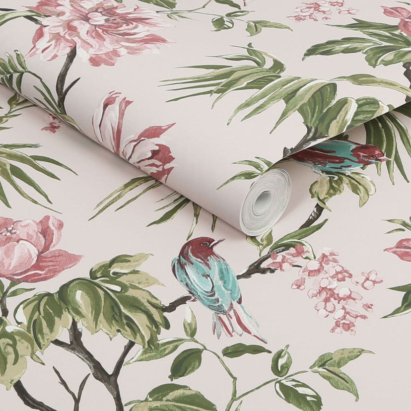 118255 Birds & Blooms Mauve Wallpaper by Next