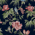 Birds & Blooms Navy Wallpaper by Next