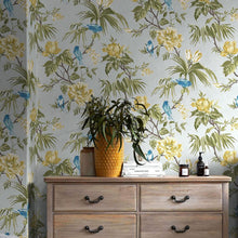 118257 Birds & Blooms Grey Wallpaper by Next