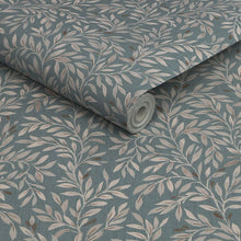 118262 Ditsy Leaf Duck Egg Wallpaper by Next