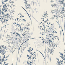 118265 Sprig Leaf Blue Wallpaper by Next
