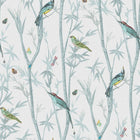 118267 Chinoiserie Bird Trail Duck Egg Wallpaper by Next