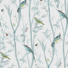 118267 Chinoiserie Bird Trail Duck Egg Wallpaper by Next