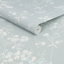 118268 Leaf Duck Egg Wallpaper by Next