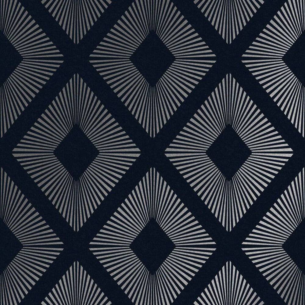 118272 Deco Triangle Navy Wallpaper by Next