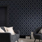118272 Deco Triangle Navy Wallpaper by Next