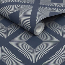 118272 Deco Triangle Navy Wallpaper by Next