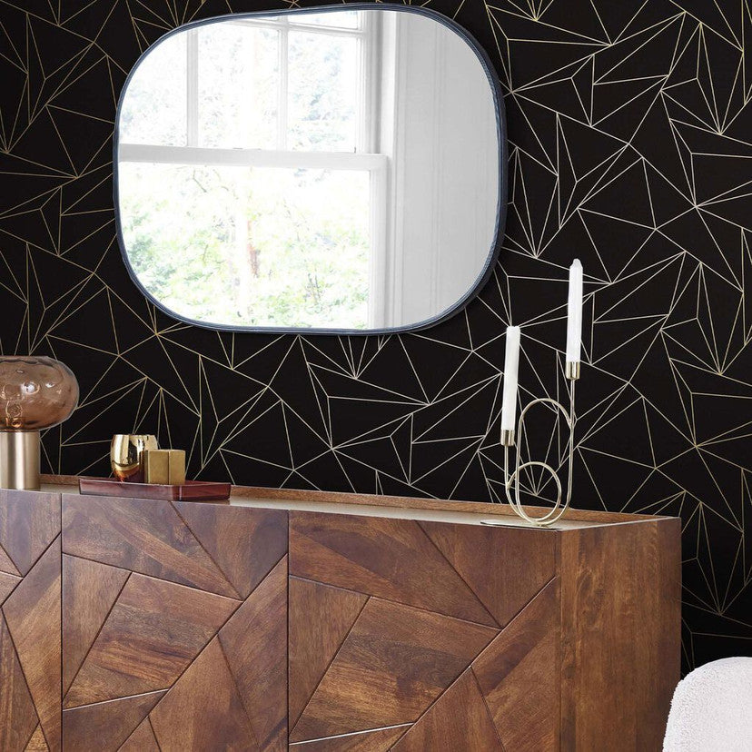 118277 Scatter Geo Black Wallpaper by Next