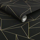 118277 Scatter Geo Black Wallpaper by Next