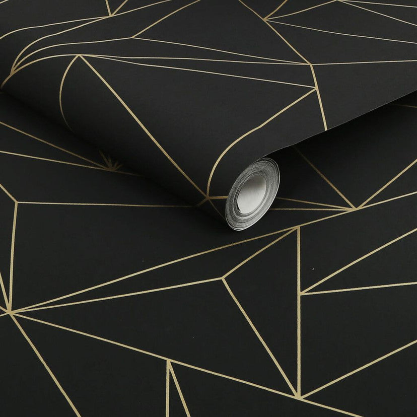 118277 Scatter Geo Black Wallpaper by Next