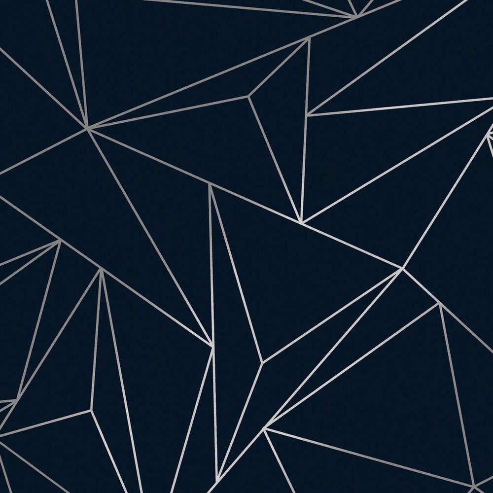 118278 Scatter Geo Navy Wallpaper by Next