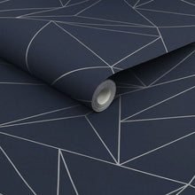 118278 Scatter Geo Navy Wallpaper by Next