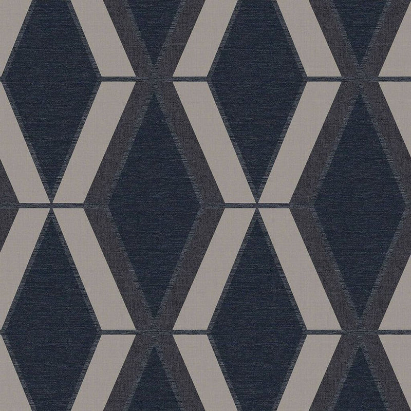 118282 Optical Triangle Navy Wallpaper by Next