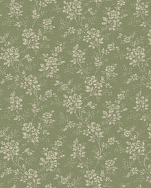 Hip Rose Light Green and Beige Icons Wallpaper by Boråstapeter