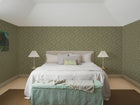 Hip Rose Light Green and Beige Icons Wallpaper by Boråstapeter
