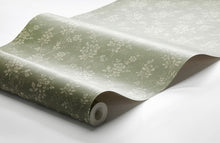 Hip Rose Light Green and Beige Icons Wallpaper by Boråstapeter
