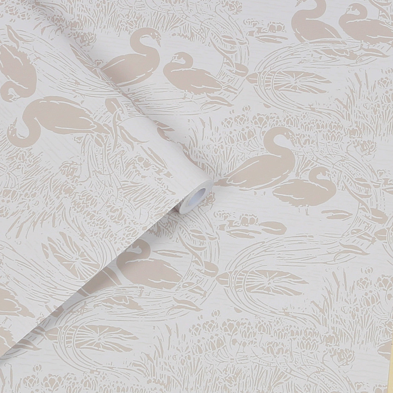 118471 Swans Dove Grey  Wallpaper by Laura Ashley