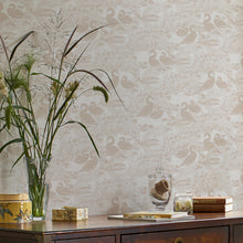 118471 Swans Dove Grey  Wallpaper by Laura Ashley